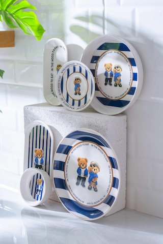 Acar Cool Bear 6 Kişilik 21 Parça Kahvaltı Takımı Çok Renkli