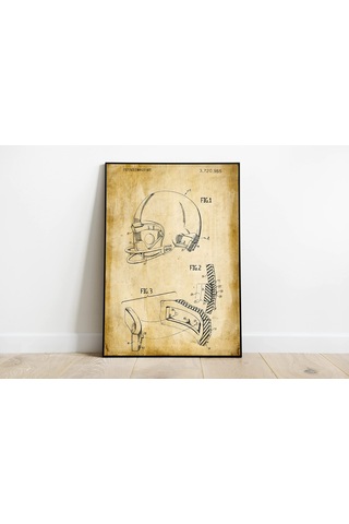 Dekoratif Sanatsal Amerikan Futbolu Patent Posteri 60x90cm. Sku: Smgstk29a5ec2d6a