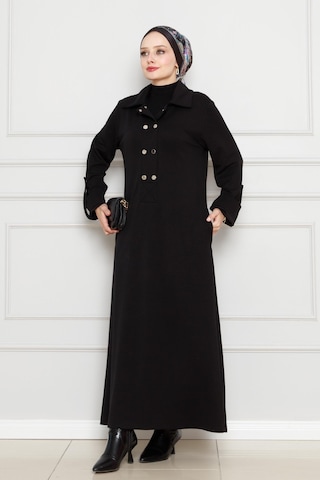 Cırt Cırtlı Oysho Elbise-siyah-4482 Siyah