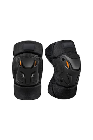 Kangvka Mp10344 Moto Sürüş Knee Pad Seti - Çift Kayışlı, Anti-dürt, Rüzgar Geçirmez, Isı Tutucu, Gece Reflektörlü, Çok Amaçlı Koruyucu Siyah