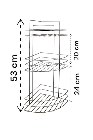 2 Adet Banyo Köşeliği Üçlü Köşe Duş Rafı Şampuanlık Paslanmaz