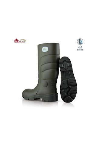Pollyboot Vega 44 Numara Çelik Blu Çizme Poliüratan