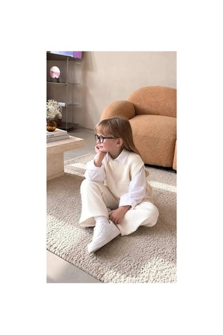 Poala Kids Beyaz Triko 3'lü Takım
