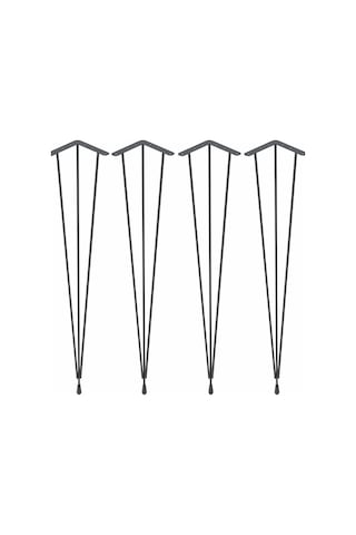 Masa Ayağı 4 Adet 85 Cm Firkete Tel Ayak Siyah