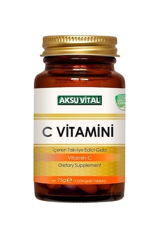 C Vitamini - Çinko - D Vitamini - Aksu Vital Kapsül - 60 Adet