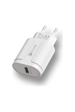 JOPUS Type C Sarj Seti Qualcom 22.5 Watt Grow JO-QU01 2in1 Samsung-Xiaomi-Oppo-Huawei-Poco Uyumlu Beyaz