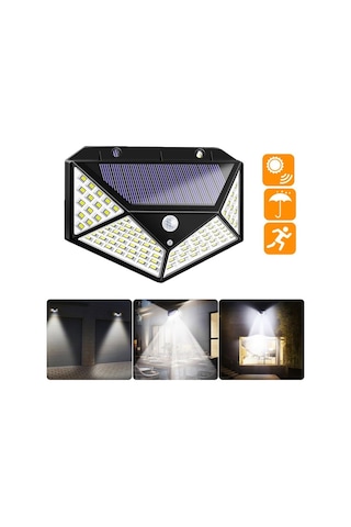 Bahçe Aydınlatması Solar Lamba 100 Led Çok Renkli