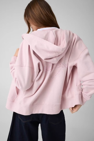 Guess Stras Taşlı Fermuarlı Pembe Kadın Sweatshirt W6yq10k3872