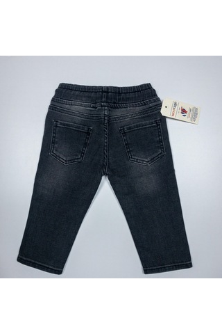 Momikon Erkek Çocuk Beli Lastikli Jean Pantolon Gri