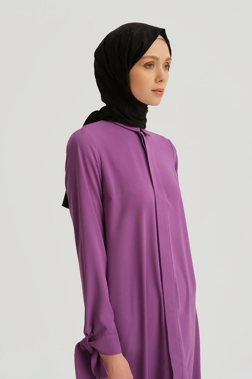 Armine Kolu Bağlamalı Tunik 25yt436 Açık Mor Mor