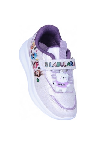 Bolimex 9700 Simli Gri-lila Kız Çocuk Spor Ayakkabı Gri
