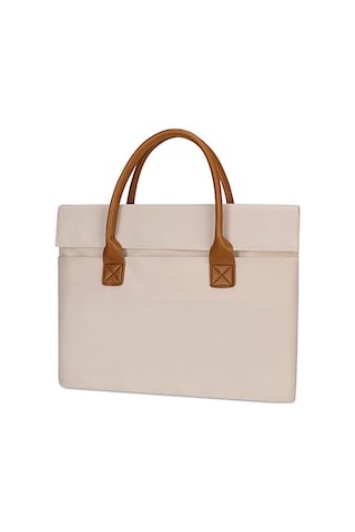 Vkemall Büyük Boy Bej Oxford Kumaş Dizüstü Bilgisayar Çantası - Hafif, İş Ve Seyahat İçin, 34x24x3cm Dahili Ölçü Bej