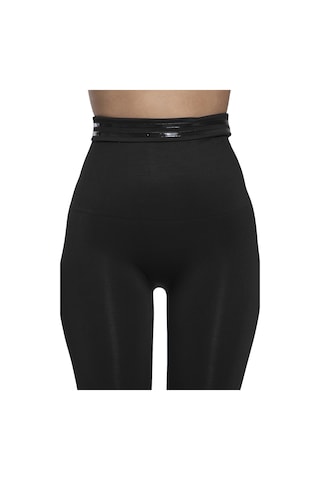 Elilom Tini Yüksek Bel Göbek Toparlayıcı Şekillendirici Sıkılaştırıcı Korse Tayt Shapewear Leggings Siyah
