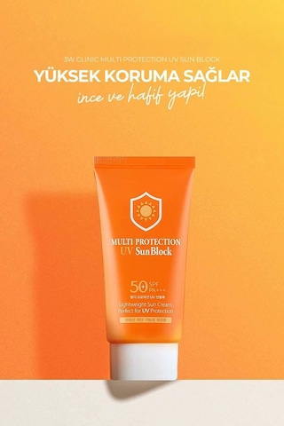 3w Clınıc Yüksek Koruma Sağlayan Ince Yapıda Spf50+ Pa +++ Multi Sun Protection Uv Sun Block