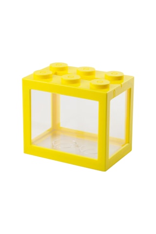 Youmex Küçük Akvaryum Mini Balık Kumu 12x8x10.5cm Sarı Plastik Akvaryum Balık Yetiştirme Kutusu