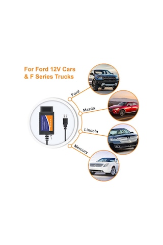 Elm327 Usb V1.5 Obd2 Araç Arıza Tespit Cihazı Ford Tam Uyumlu