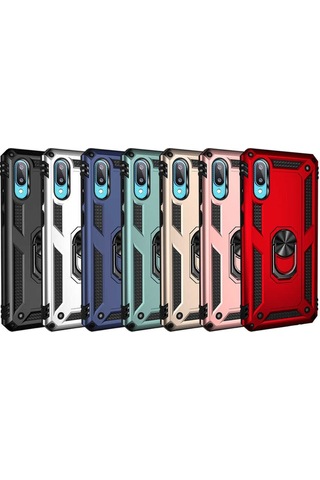 Samsung Galaxy Uyumlu A02 Kılıf Zore Vega Kapak-Siyah