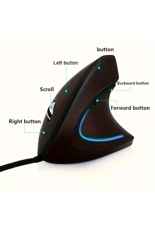 Besthome1 Siyah Ergonomik Tasarım Kablolu Sessiz Tık Sesi Ofis Ve Ev İçin Siyah Mouse Besthome1