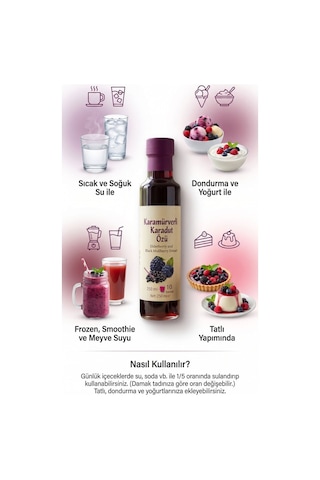 Beyorganik Pestisit Analizli Karamürverli Karadut Özü 250 ML