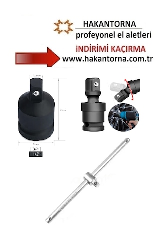 Rico 3/4 T Kol Havalı Düşürücü 3/4-1/2 Adaptör Ve 1/2 Sarhoş Mafsal 3 Parça