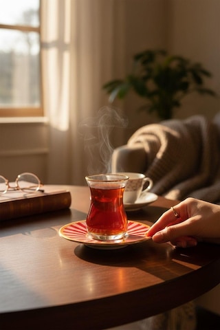 12 Parça Iwon Pink Bird Altın Yaldızlı 6 Kişilik Çay Takımı Seti-5022 Çok renkli