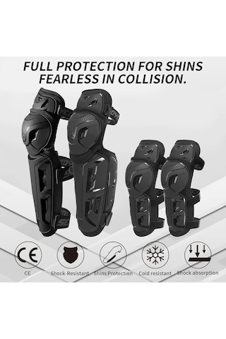 Motoanl Motosiklet Lüx Dizlik Dirseklik Mafsallı Set Koruma Sertifikalı Bacak Ve Kol Koruma Motor Dizlik