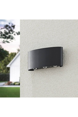 Uranüs 10 W Gün Işığı Ledli Dekoratif Işık Süzmeli Aplik Siyah