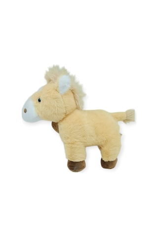 Peluş Hayvanlar Sesli 30 Cm At - Açık Kahverengi