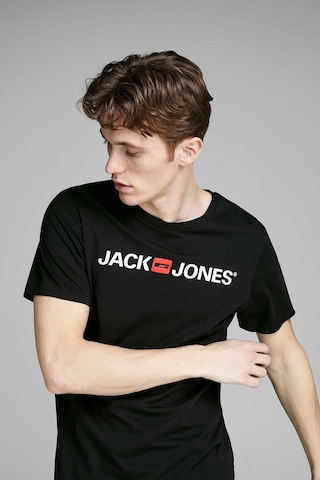 Jack & Jones Jack Jones Erkek Tişört Jjecorp Logo Tee 12137126 Siyah