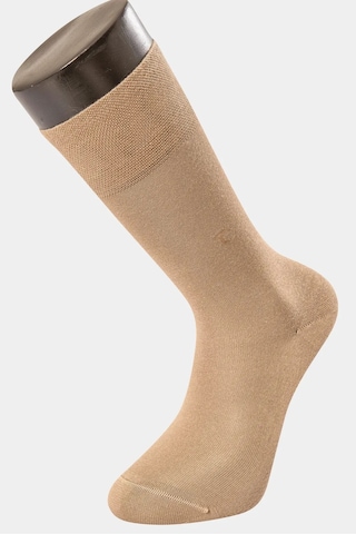 Türen 9101 Erkek Bamboo Düz Soket Çorap 6'lı Paket-bej Bej