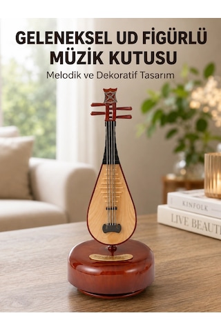 Enstrüman Şeklinde Müzik Kutusu Lüt Tasarım Melodious Music Najmaddin