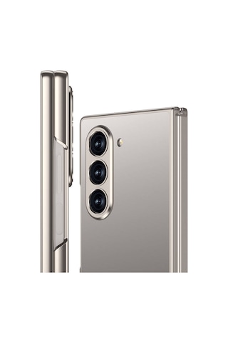 Samsung Galaxy Uyumlu Z Fold 6 Kılıf Titanyum Metal Tasarımlı Hesaplı Dünya Kıpta Caz Kılıf Titanyum-Gri