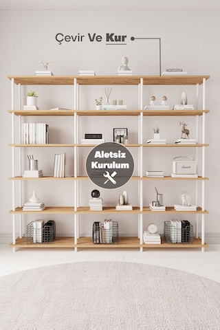 Çevir Kur 200 Cm Atlantik Çam Kitaplık Bd 200 177 29 Cm Atlantik Çam