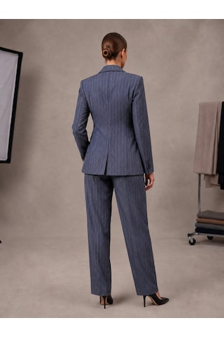 Prenses Kadın Takım Elbise Limited Edition Klasik Blazer Ve Pantolon Lacivert