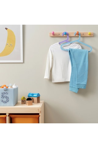Ikea Bagıs Çocuk Elbise Askısı 8'li 34 Cm Çok Renkli