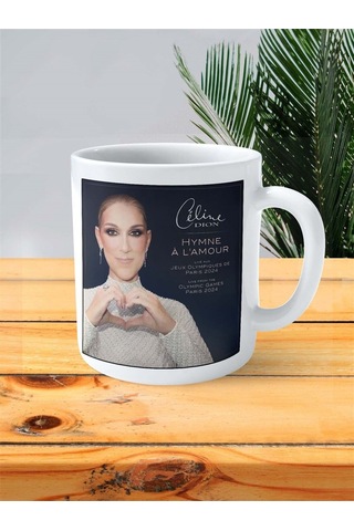 Celine Dion Baskılı Kupa Bardak Kişiye Özel Desen 1 Çok Renkli