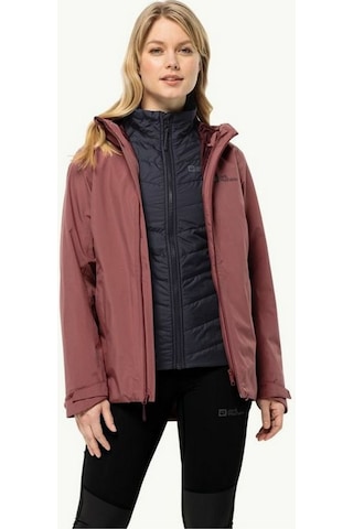 Jack Wolfskin 1115611-2191 Glaabach 3ın1 Jkt W Kadın Outdoor Mont renkli Çok Renkli