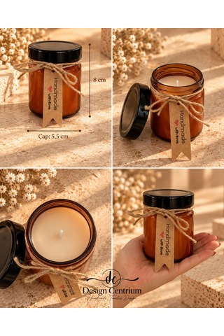 Amber Elegance Amber Kokulu %100 Soya Aromaterapi Wax Mum-200cc Kahverengi