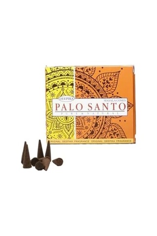 Deepika Masala Agarbatti Pure & Natural Incense Konık Tütsü Şelale Geri Akışkanlı Palo Santo Acı Kahverengi