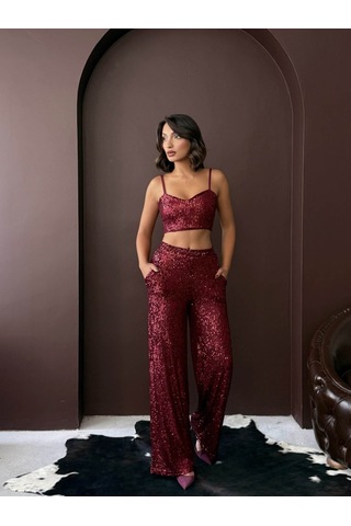 Verymoda F 1978 Pullu Pantollon Bordo