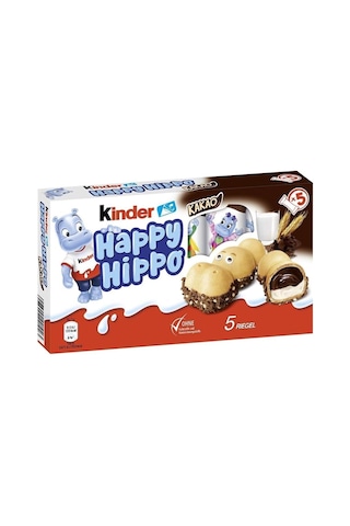 Kinder Happy Hippo Kakao Krema Dolgulu Gofret Çikolata 102 G