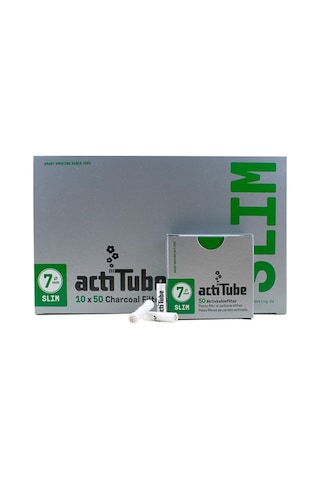 Actitube Karbonlu Pipo Filtresi 7 Mm 50 X 10'lu Paket