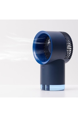 3000 Mah Kişisel Ayarlanabilir Misting Hava Soğutucu Gece Lambası Sessiz Küçük Masa Taşınabilir Klima Serin Mist Nemlendirici Fan Fanlar 6684 Mavi