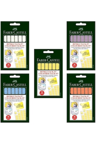 Faber Castell Tack-it Hamur Yapıştırıcı Karışık Renk 50 Gr 90 Ad.