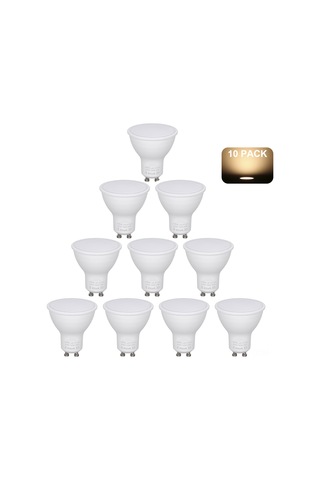 Qingmipy 10'lu Paket Gu10 Led Ampul - 6w Enerji Tasarruflu, 550lm Parlaklık, 3000k Sıcak Beyaz Işık