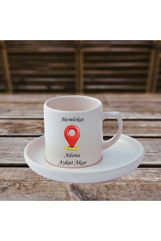 Memeleket Burası Türk Kahve Fincanı Ve Altı 363412 Beyaz