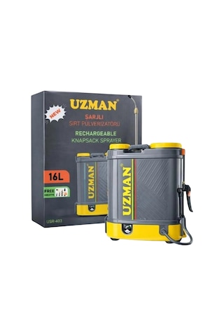 Uzman Sırt Tipi Akülü İlaçlama Pompası 16 Lt 5.5 Kg