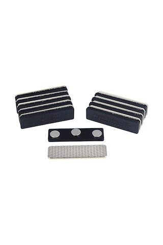 10 Adet Mıknatıslı Yakalık Isimlik - Manyetik Rozet Tutucu