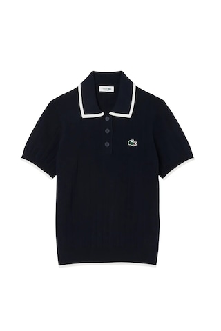 Lacoste Kadın Regular Fit Kısa Kollu Polo Yaka Trikot-shirt Siyah