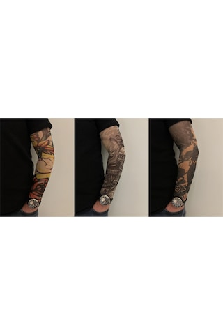 Giyilebilir Dövme 3 Çift 6 Adet Kol Çorap Dövmesi Sleeve Tattoo Set24